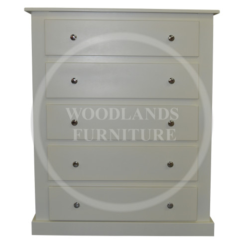 DEWSBURY 5 DRAWER CHEST IN IVORY