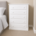 UK Handmade 5 Drawer 90cm Wide Chest of Drawers - Dewsbury White - Fully Assembled (Made to Measure)