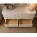 UK Handmade 6 Drawer 166cm Wide Chest of Drawers with Deep Bottom Drawer - Dewsbury Ivory - Fully Assembled (Made to Measure)