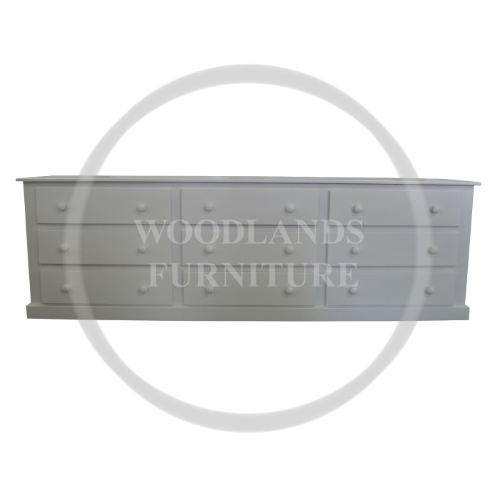 DEWSBURY 9 DRAWER CHEST IN WHITE DEWSBURY 9 DRAWER CHEST IN WHITE