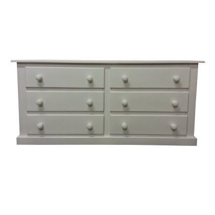 Dewsbury 6 Drawer Chest Wide In Ivory
