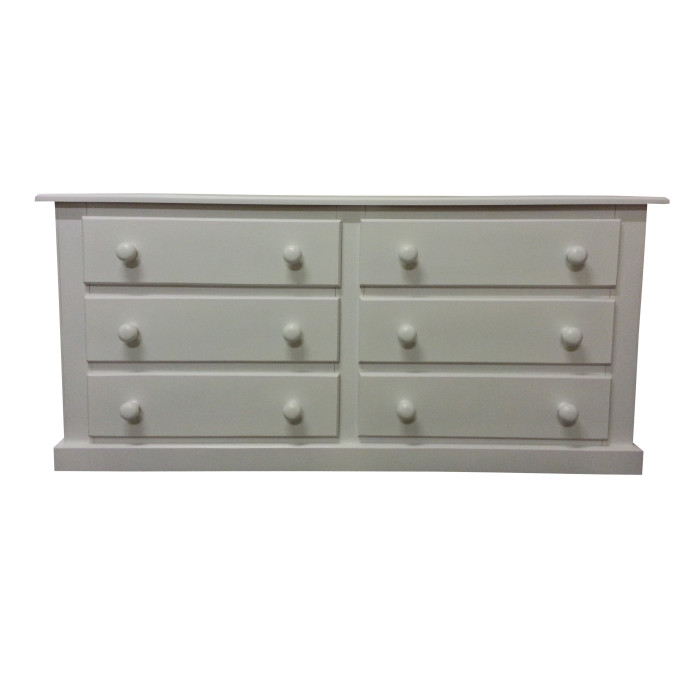 DEWSBURY 6 DRAWER CHEST WIDE IN IVORY DEWSBURY 6 DRAWER CHEST WIDE IN IVORY