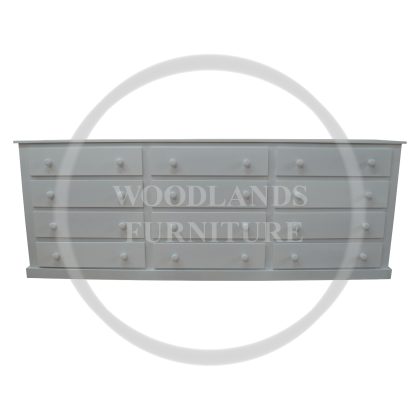Dewsbury 12 Drawer Chest In White