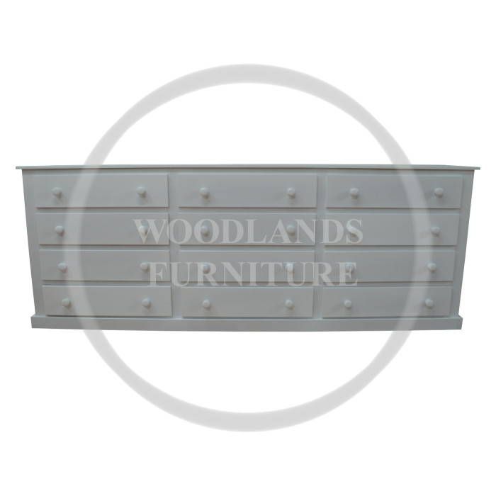 DEWSBURY 12 DRAWER CHEST IN WHITE DEWSBURY 12 DRAWER CHEST IN WHITE