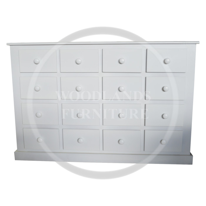 DEWSBURY 16 DRAWER CHEST IN WHITE 