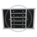 UK Handmade 2 Door 5 Drawer 176cm Wide Chest of Drawers Shelved - Dewsbury White with Black Door and Drawers - Fully Assembled (Made to Measure)