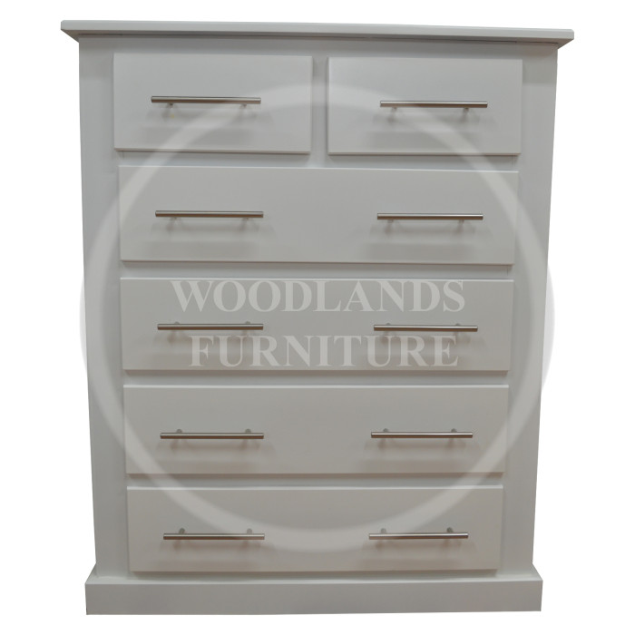 DEWSBURY 2+4 CHEST OF DRAWERS IN WHITE