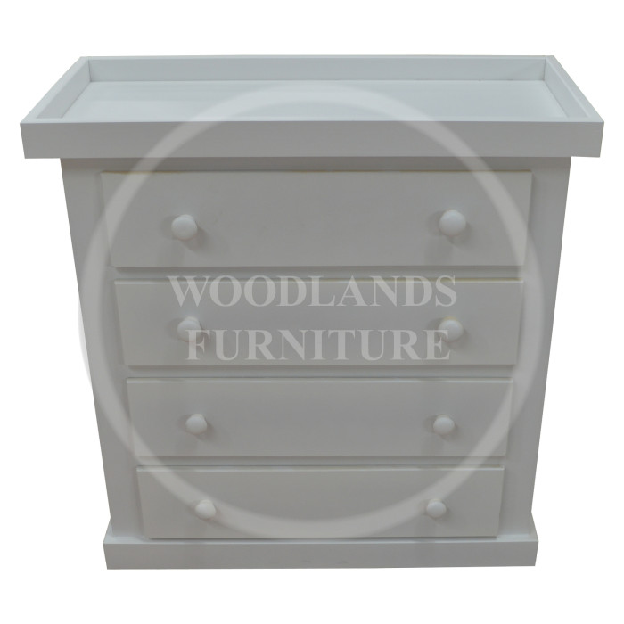 DEWSBURY 4 DRAWER CHEST OF DRAWERS WITH FULL BABY CHANGER TOP IN WHITE DEWSBURY 4 DRAWER CHEST OF DRAWERS WITH FULL BABY CHANGER TOP IN WHITE