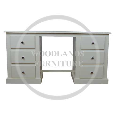 DEWSBURY 6 DRAWER DRESSING TABLE IN WHITE