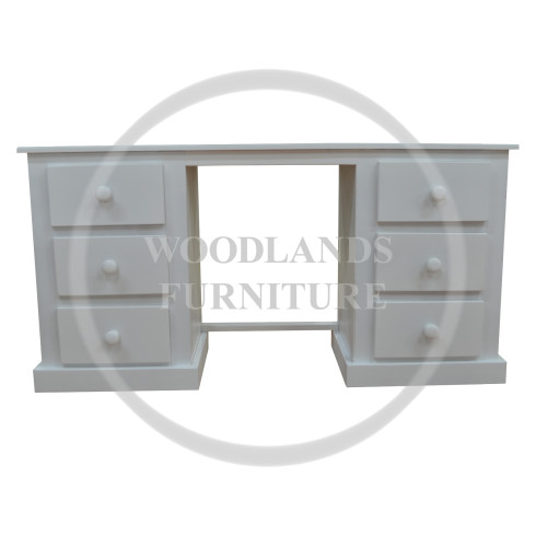 DEWSBURY 6 DRAWER OFFICE DESK IN WHITE