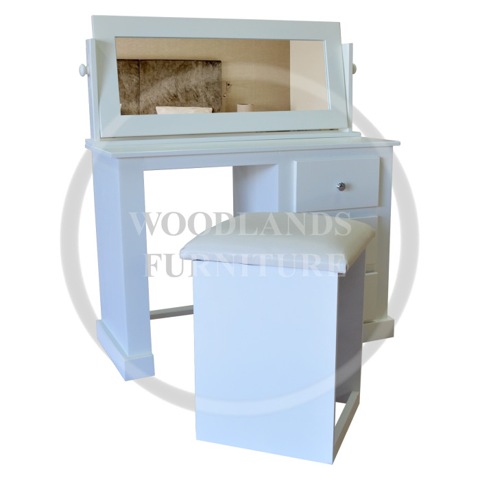 DEWSBURY 3 DRAWER DRESSING TABLE LARGE MIRROR SET LONG MIRROR - IN IVORY DEWSBURY 3 DRAWER DRESSING TABLE LARGE MIRROR SET LONG MIRROR - IN IVORY