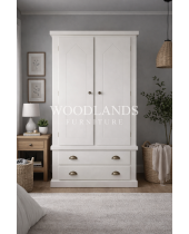 DEWSBURY 2 DRAWER WARDROBE WITH SPECIAL ROUTING IN IVORY