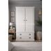 Handmade in England Dewsbury 2 Drawer Wardrobe with Special Routing in Ivory