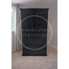 DEWSBURY 2 DRAWER WARDROBE IN BLACK 