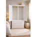 Handmade in the UK 3 Drawer 100cm Wide Wardrobe - Dewsbury White (Made to Measure)