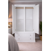 Dewsbury Double Mirrored 2 Drawer Wardrobe In White