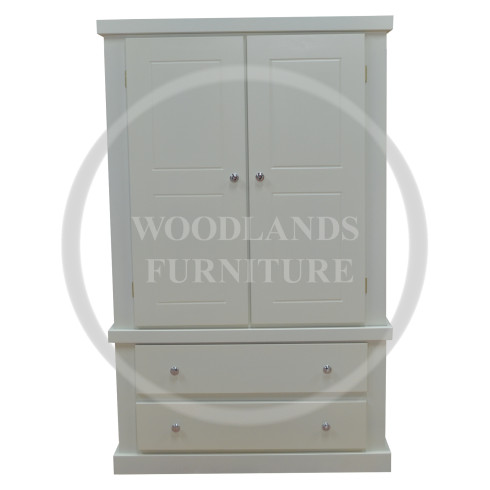 DEWSBURY MINI 2 DRAWER WARDROBE IN IVORY