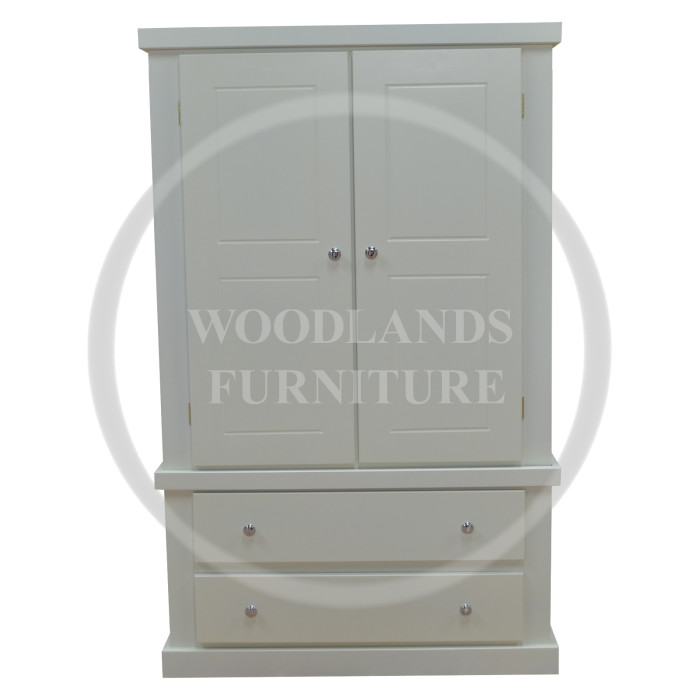 DEWSBURY MINI 2 DRAWER WARDROBE IN IVORY