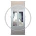 Handmade in the UK 2 Door Mirrored Wardrobe with Top Box - Dewsbury White (Made to Measure)