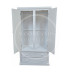 DEWSBURY SPECIAL DOUBLE MIRRORED 2 DRAWER WARDROBE IN WHITE