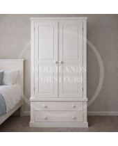 DEWSBURY 2 DRAWER WARDROBE IN WHITE 
