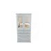 UK Handmade 2+3 Drawer Mirrored Storage Cabinet - Dewsbury Ivory (Bespoke Sizes)