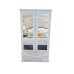 UK Handmade Double Mirrored Storage Cupboard with Locks - Dewsbury White (Bespoke Sizes)