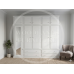 Handmade in the UK 5 Door 4 Drawer Full Mirrored Shelved Wardrobe with Top Box - Dewsbury White (Made to Measure)