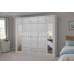 Handmade in the UK 5 Door 4 Drawer 251cm Wide Wardrobe with Top Box - Dewsbury White (Made to Measure)