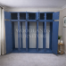 DEWSBURY 5 DOOR MIRRORED FULL HANGING WARDROBE WITH TOPBOX IN DARK BLUE