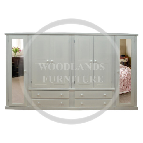 DEWSBURY 6 DOOR 4 DRAWER WARDROBE IN WHITE