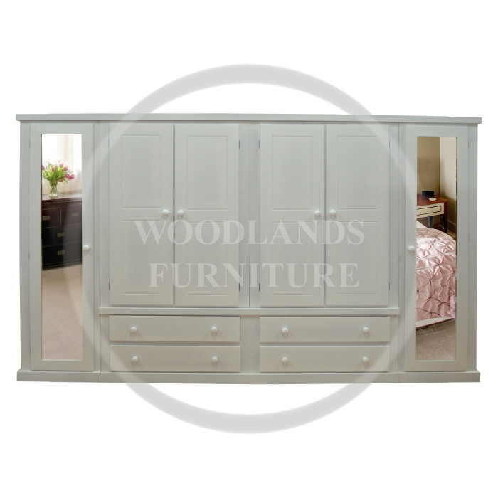 DEWSBURY 6 DOOR 4 DRAWER WARDROBE IN WHITE DEWSBURY 6 DOOR 4 DRAWER WARDROBE IN WHITE