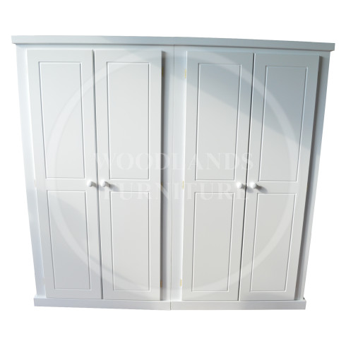 DEWSBURY QUAD FULL HANGING WARDROBE IN WHITE