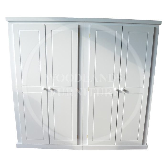 DEWSBURY QUAD FULL HANGING WARDROBE IN WHITE DEWSBURY QUAD FULL HANGING WARDROBE IN WHITE