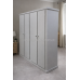 DEWSBURY QUAD SHELVED FULL DOOR WARDROBE IN GREY