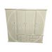 4 Door 4 Drawer Full Door Shelved Wardrobe - Dewsbury Ivory | Handmade in England