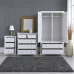 3 Piece Bedroom Furniture Set - Dewsbury White - No Mirrored Doors | Handmade in England