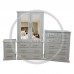 DEWSBURY 3 PIECE DOUBLE MIRRORED BEDROOM SET (2+4 DRAWER CHEST) IN IVORY