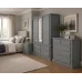 Triple 3 Piece Mirrored Bedroom Furniture Set - Dewsbury Grey | Handmade in England