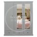 Handmade in the UK 3 Door 3 Drawer 2 Door Mirrored Shelved Wardrobe - Dewsbury White (Made to Measure)