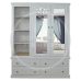 Handmade in the UK 3 Door 4 Drawer 2 Door Mirrored Wardrobe with Open Shelves - Dewsbury White (Made to Measure)