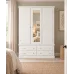 Handmade in the UK 3 Door 4 Drawer Mirrored Wardrobe - Dewsbury White (Made to Measure)