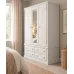Handmade in the UK 3 Door 4 Drawer Mirrored Wardrobe - Dewsbury White (Made to Measure)