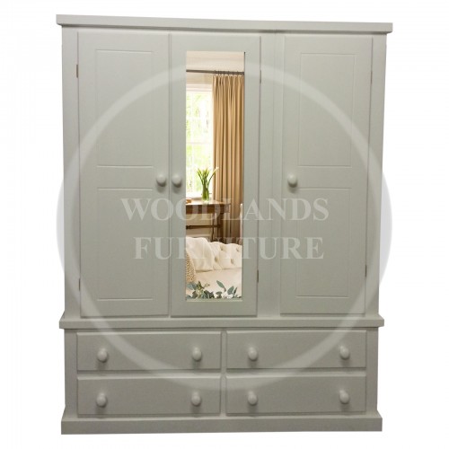 Details about   HANDMADE DEWSBURY DOUBLE MIRRORED WARDROBE IN WHITE MANY COLOURS ASSEMBLED 