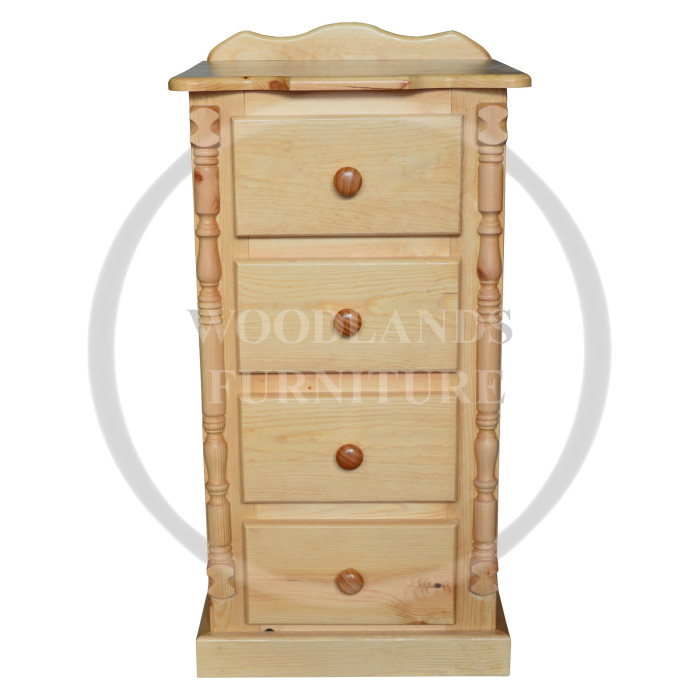 DIANA SOLID PINE 4 DRAWER BEDSIDE IN ANTIQUE WAX DIANA SOLID PINE 4 DRAWER BEDSIDE IN ANTIQUE WAX