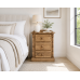 UK Handmade Solid Pine 3 Drawer 50cm Wide Bedside Table - Diana Light Antique Wax - Fully Assembled (Bespoke Sizes)