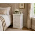 Handmade in England Diana Solid Pine 3 Drawer Bedside Cabinet in Ivory - Fully Assembled