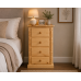 UK Handmade Solid Pine 4 Drawer 50cm Wide Bedside Table - Diana Antique Wax - Fully Assembled (Bespoke Sizes)