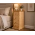 Diana Solid Pine 4 Drawer Bedside In Antique Wax