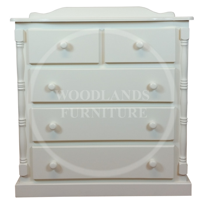 DIANA SOLID PINE 2+3 DRAWER CHEST IN IVORY DIANA SOLID PINE 2+3 DRAWER CHEST IN IVORY
